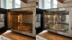 Jahrelange Fettablagerungen in der Mikrowelle entfernen: eine zuverlässige Methode mit Haushaltsmitteln